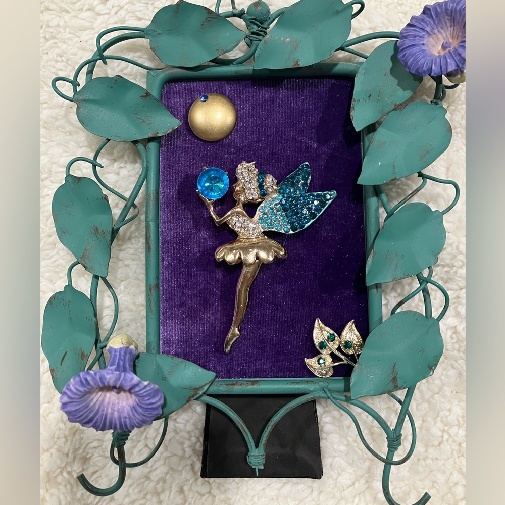 ORIGINAL JEWELRY ART. UNIQUE HANDMADE OOAK GIFT IDEA “TINKERBELL”